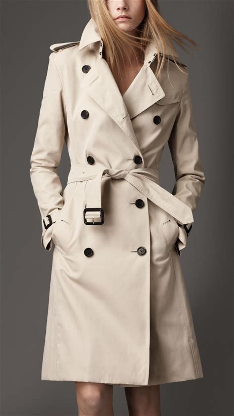 burberry navy trench coton|Cotton Blend Trench Jacket in Beige .